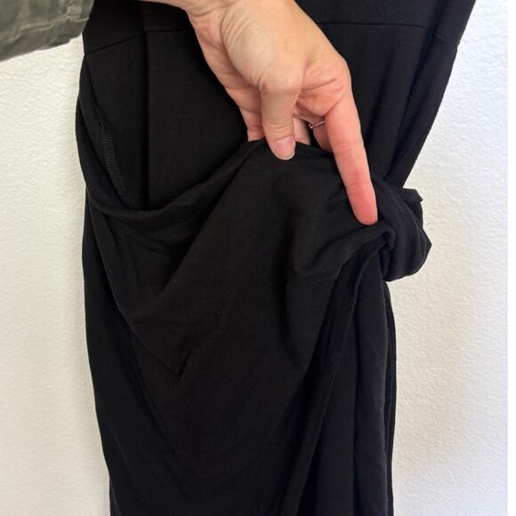 Reformation Jeans Kaila Knit Tie Waist Wrap Quiet Luxury Classic Midi Dress - Picture 4 of 5